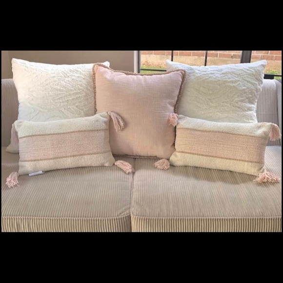 3 New Blush Pink Allen + Roth Pillows - Picture 1 of 5